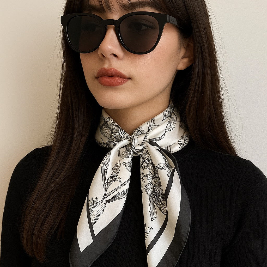 Pañoleta Black Roses