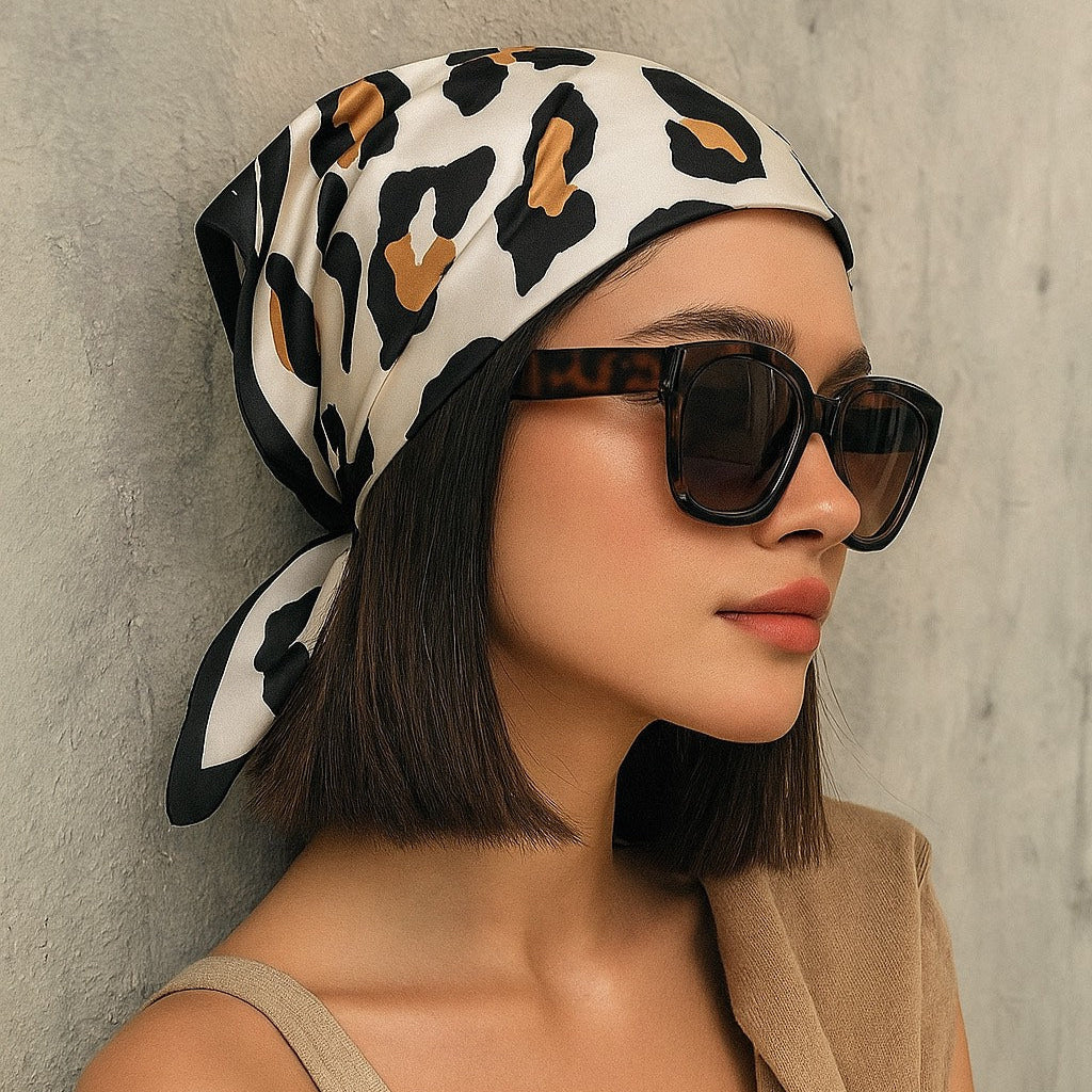 Pañoleta Blanco AnimalPrint