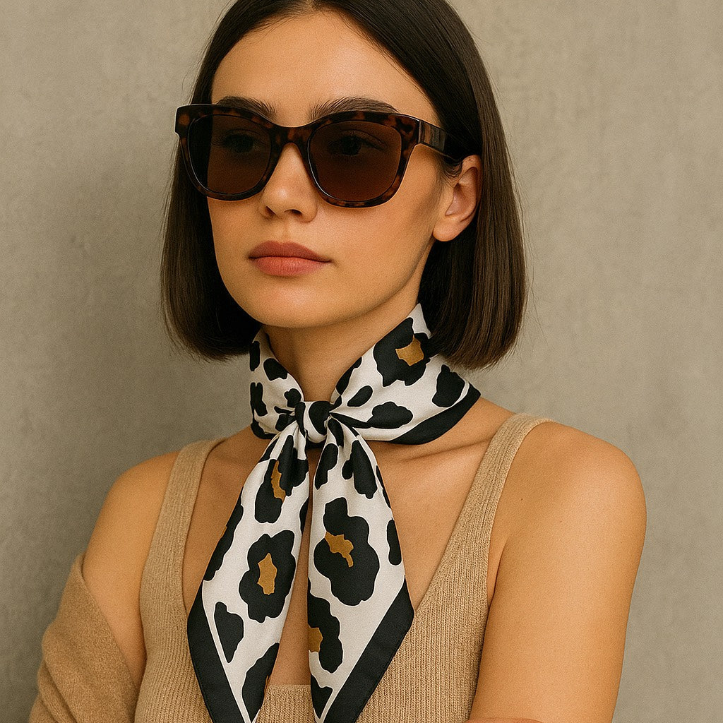 Pañoleta Blanco AnimalPrint